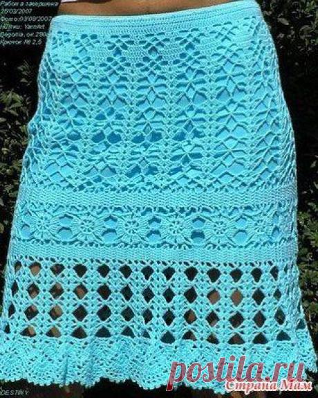 Вязание: ажурная юбочка