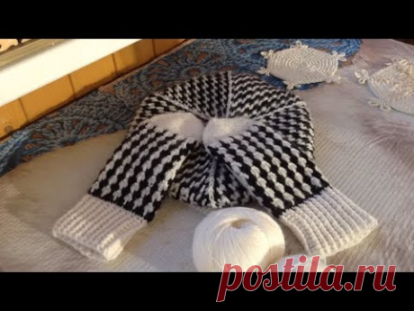 Неправильные #варежки #крючком и кое что еще )) #Шапка и воротник из овчины