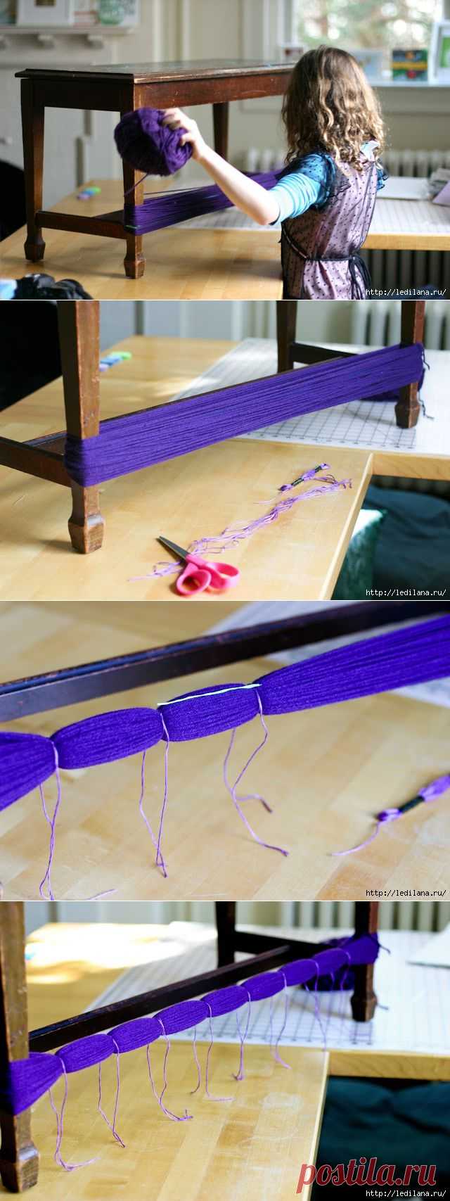 Как быстро сделать много помпонов. Мастер-класс