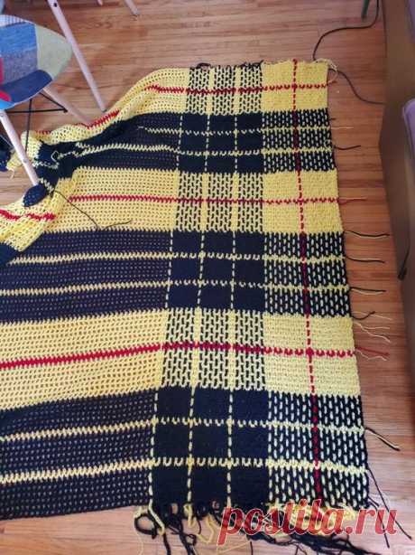 It seems everyone is working on some kind of blanket to keep them busy during these strange times, here is mine! It's my family's tartan and it's going to be 60" by 80" when it's all done - crochet