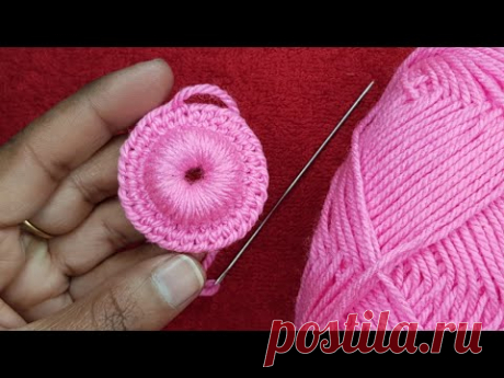 Hand Embroidery,Super Easy Flower Craft Ideas with Woolen,Amazing Hand Embroidery Design Trick hack