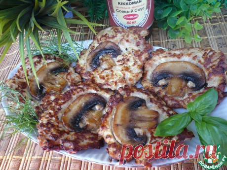 Овощные котлеты с шампиньонами и фаршем Кулинарный рецепт