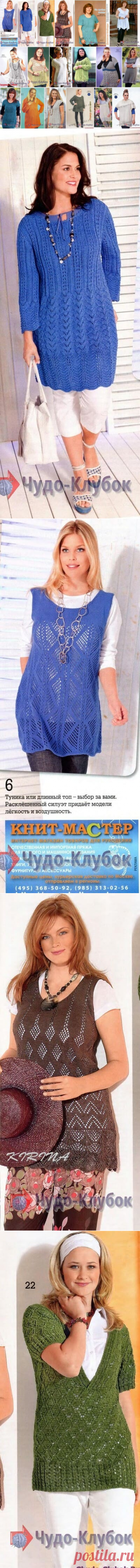 Туники для полных дам вязаные спицами *❤️️ ЧУДО-КЛУБОК.рУ ➲ официальный сайт вязания ✶