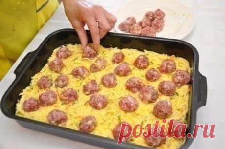 Как приготовить картофельная запеканка с мясными шариками. - рецепт, ингридиенты и фотографии