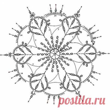 Схемы мотивов крючком