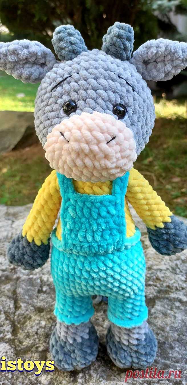 PDF Бычок Ерофей крючком. FREE crochet pattern; Аmigurumi animal patterns. Амигуруми схемы и описания на русском. Вязаные игрушки и поделки своими руками #amimore - корова, коровка, телёнок, плюшевый бык, большой бычок из плюшевой пряжи.