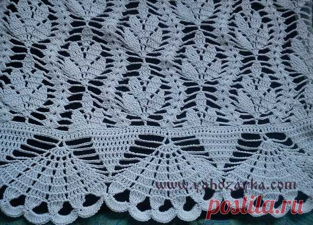 Красивый ажурный узор крючком.Вязание крючком узоры схемы бесплатно Узор крючком 