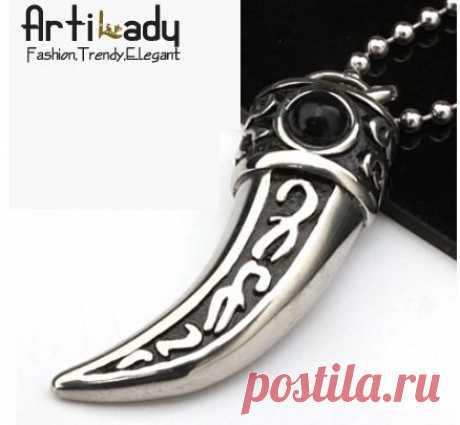 Купить стальной клык, подвеска, кулон, амулет, талисман по низкой цене