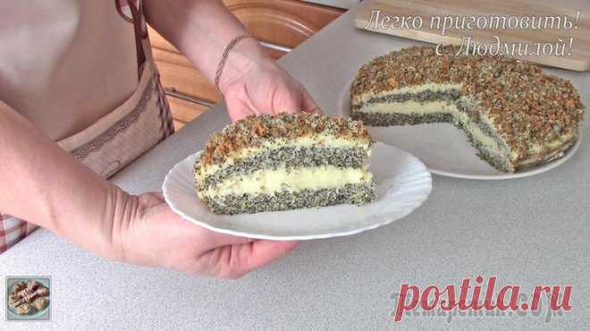 Нежный маковый торт с кокосовым ароматом