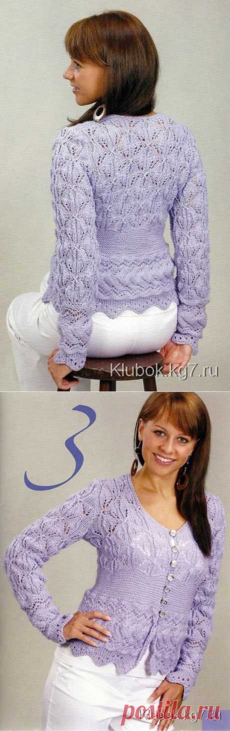 КОФТА С АЖУРНОЙ КАЙМОЙ | Клубок