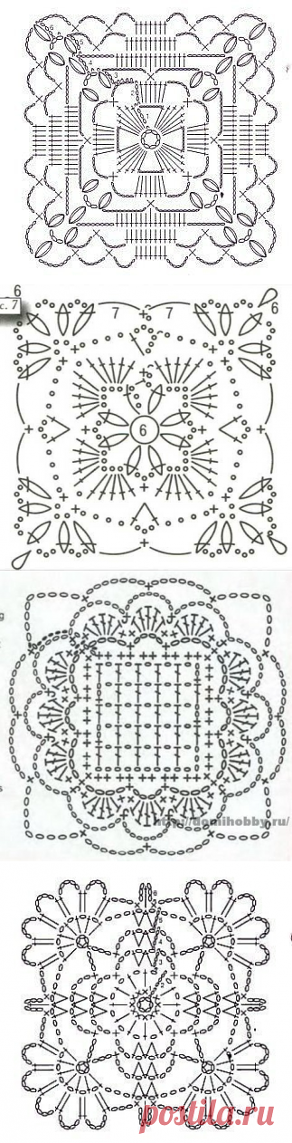 Мотивы крючком в копилку.