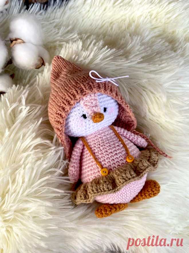 PDF Пингвин Кнопочка крючком. FREE crochet pattern; Аmigurumi toy patterns. Амигуруми схемы и описания на русском. Вязаные игрушки и поделки своими руками #amimore - маленький пингвин, пингвинята, пингвинчик, пингвинёнок.