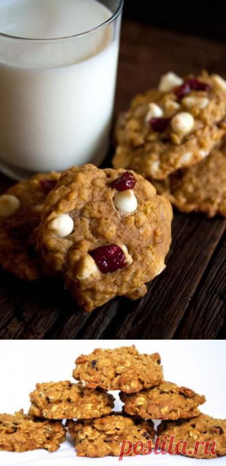 Готовим тыквенное печенье с овсяными хлопьями и изюмом