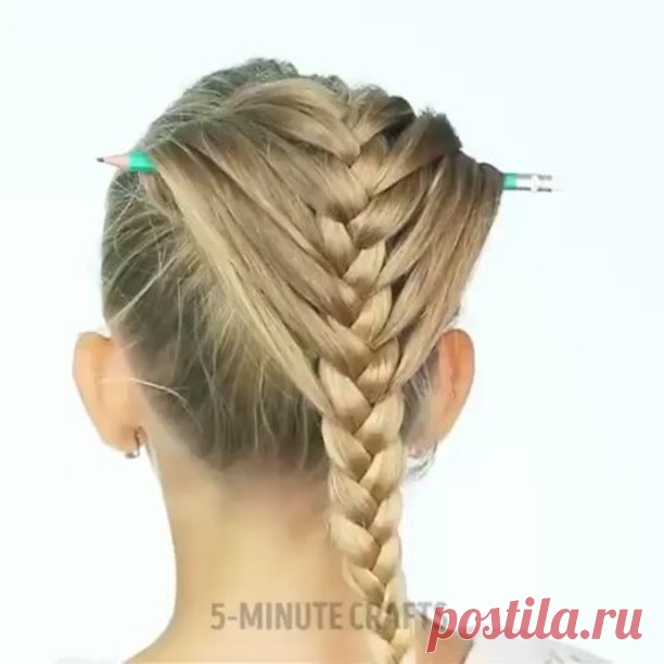Потрясающая прическа при помощи карандаша. Быстро и оригинально