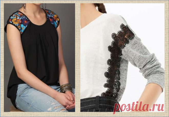 Переделка: как увеличить узкую пройму рукава с помощью вставок - 50 примеров в фотографиях | МНЕ ИНТЕРЕСНО | Яндекс Дзен