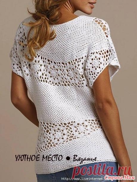 Интересный топ крючком - Вязание - Страна Мам