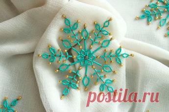 Снежинки из бисера: идеи для вдохновения и схемы