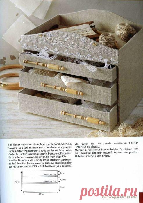 красивые льняные коробочки Chez Zéphirine.