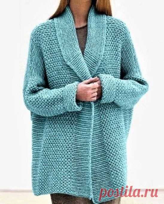 ​Уютный жакет с несложным узором Уютный жакет с несложным узоромЭтот жакет без застёжек связан фантазийным узором и изнаночной гладью. Вяжется просто, но смотрится очень эффектно. Благодаря подробному описанию его сможет связать даже начинающая вязальщица.Жакет подойдёт как для худеньких, так и для пышных дам, благодаря...