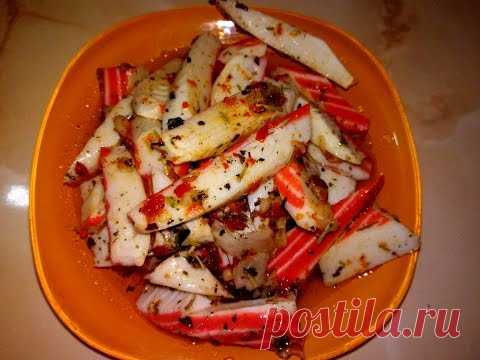 Пряная закуска из крабовых палочек