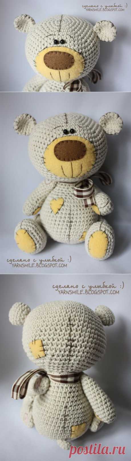 Мишка вязаный друг МК/описание РУССКИЙ ЯЗЫК от crochetmaniaq