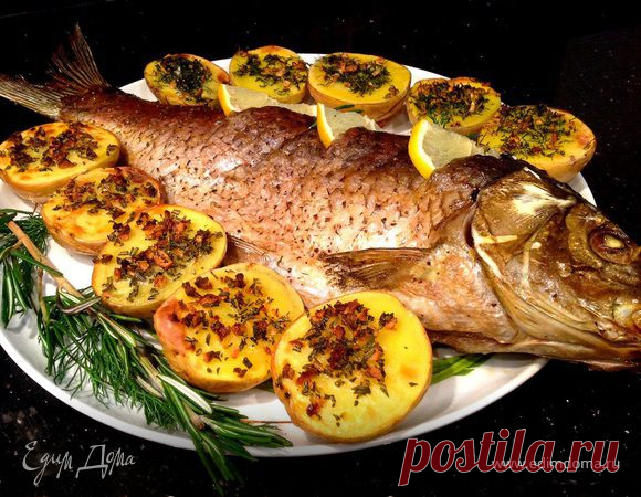 Запеченный карп с ароматным картофелем — Пошаговый рецепт приготовления с фото 2025 | Простые и вкусные рецепты в домашних условиях EdimDoma.ru