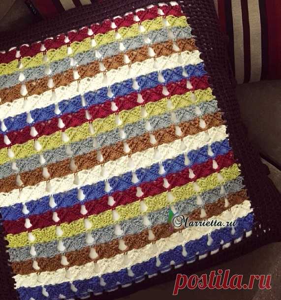 Две подушки крючком. Схемы вязания