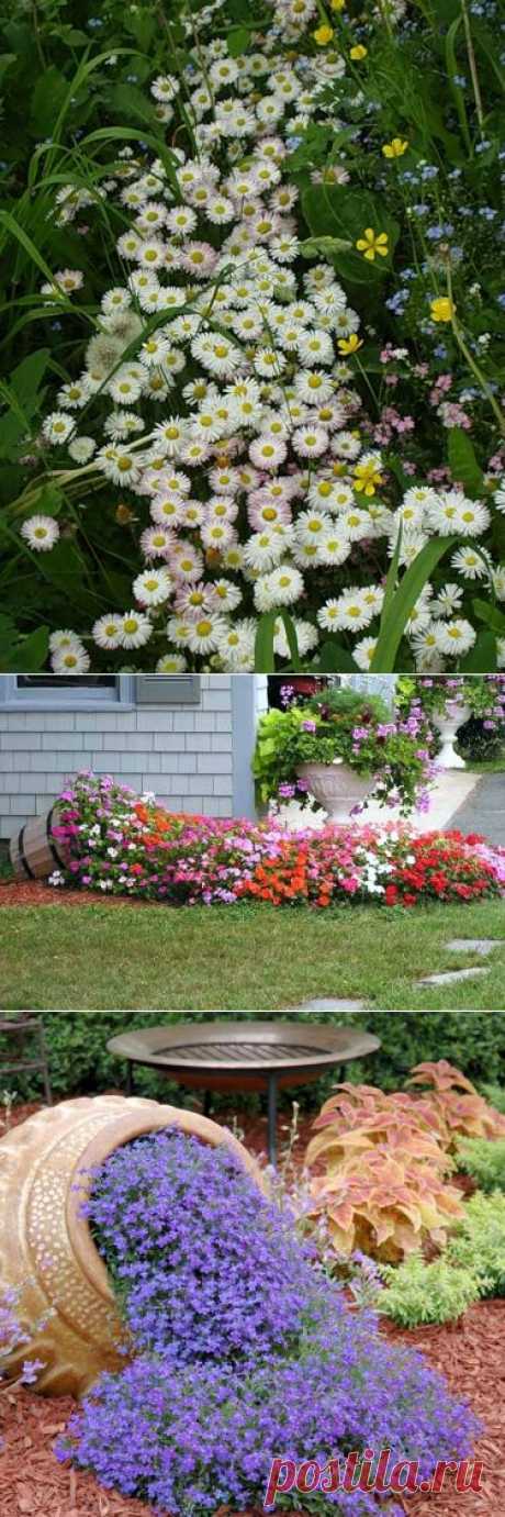 Цветочный ручей; украшение для дачи