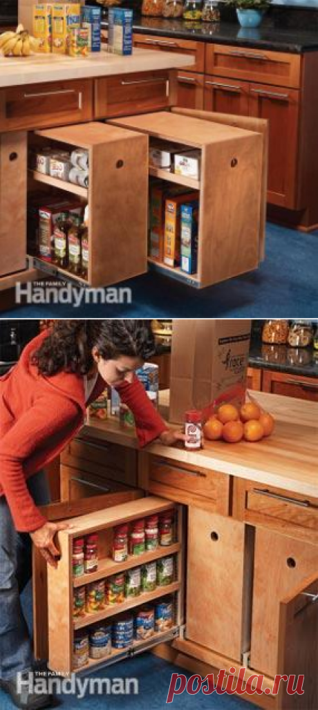 Построить Организованная нижний шкаф свитков для Повышена кухни Хранение | Семья Разнорабочий