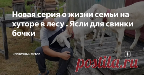 Новая серия о жизни семьи на хуторе в лесу . Ясли для свинки бочки
