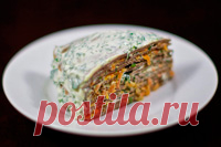Рецепт Вкусный куриный печеночный торт в домашних условиях