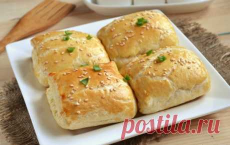 Слойки с мясом и сыром / Простые рецепты
