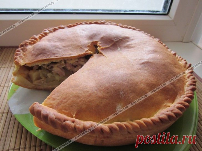Курник из курицы с картофелем пошаговый рецепт с фото