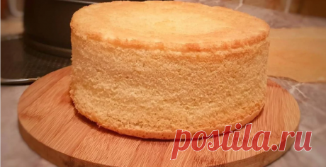 Воздушный и вкусный бисквит из 3 яиц - Скатерть-Самобранка - медиаплатформа МирТесен