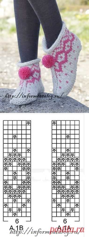 ВЯЗАНЫЕ БОТИНОЧКИ WINTER POPPIES SLIPPERS | Ниточка