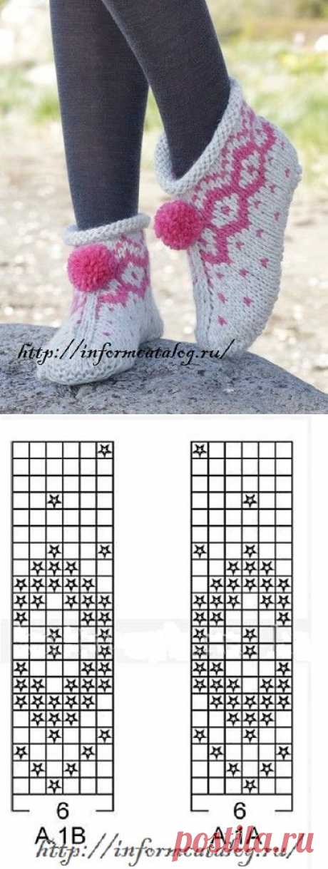ВЯЗАНЫЕ БОТИНОЧКИ WINTER POPPIES SLIPPERS | Ниточка