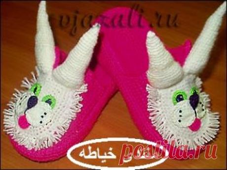 Прикольные тапочки ЗАЙЦЫ. Связать крючком не хотите?