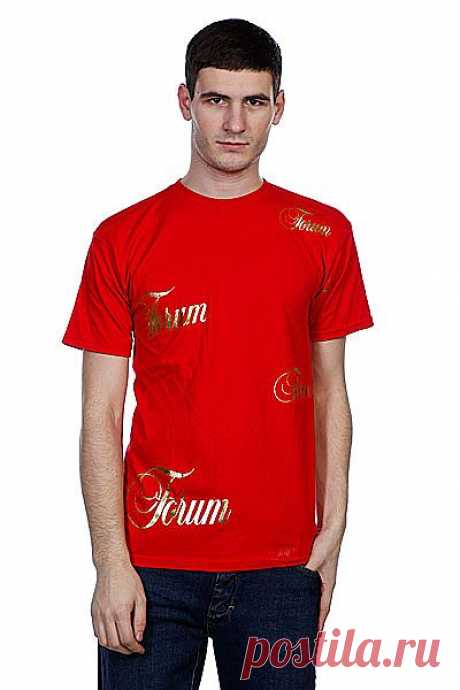 Футболка Forum Mns Flppn Scrpt Red купить за 469 рублей в интернет магазине Proskater со скидкой 70%
