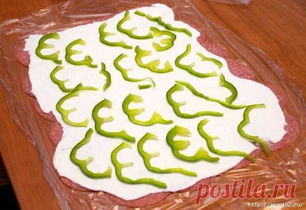 Роллы из салями с сырной начинкой | Четыре вкуса