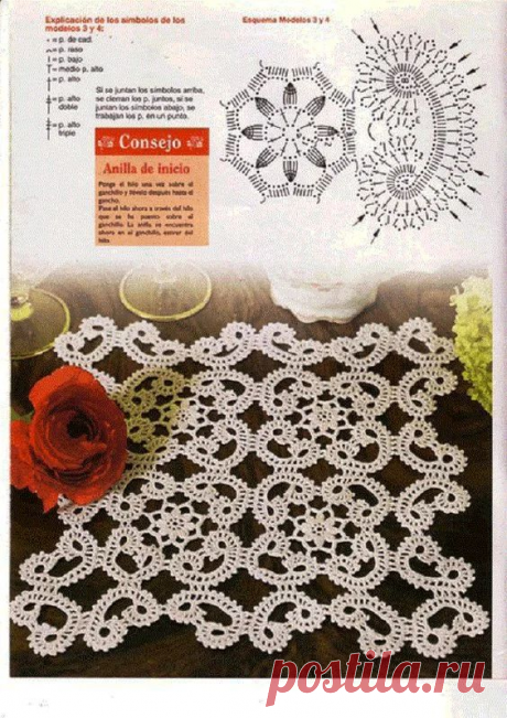 "Украшаем интерьер!", - прямоугольные салфетки из мотивов | Повязушки лайф | Яндекс Дзен