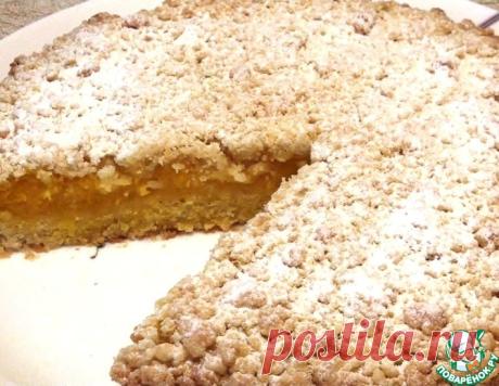 Песочный насыпной пирог с тыквой – кулинарный рецепт