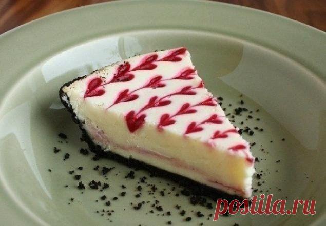 Как приготовить чизкейк из белого шоколада с малиной - рецепт, ингридиенты и фотографии