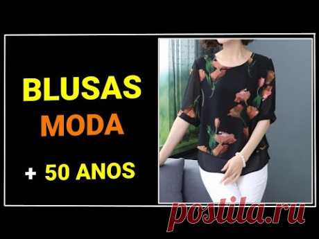 45 Belíssimas Blusas Para Senhoras com Mais de 50 Anos - Blusas Lindas 💗