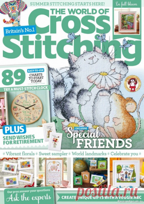 Коллекция вышивки крестиком в журнале «The World of Cross Stitching №319 2022» | Схемы вышивки крестом, вышивка крестиком