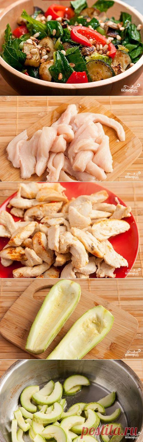 Горячий салат с курицей - пошаговый кулинарный рецепт на Повар.ру