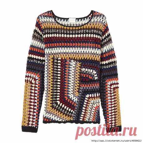 Джемпер крючком. Hand Crochet Jumper.
