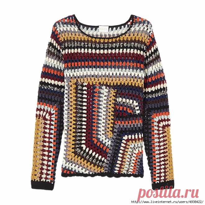 Джемпер крючком. Hand Crochet Jumper.