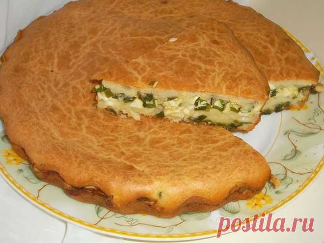 ЗАЛИВНОЙ ПИРОГ С ЗЕЛЕНЫМ ЛУКОМ И ЯЙЦОМ | Интересные рецепты