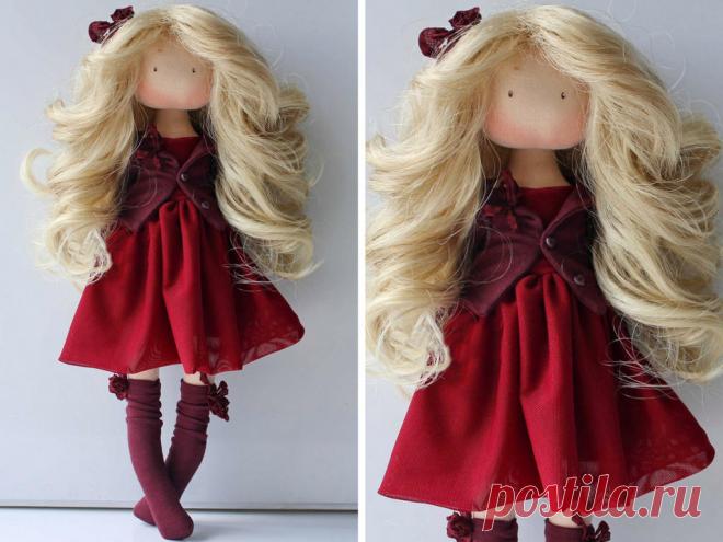 Art doll Lady present Soft doll Cloth doll Handmade doll Best