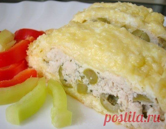 Рулет из сыра и курицы
